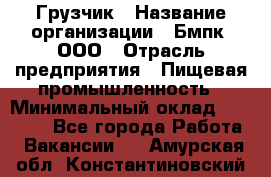 Грузчик › Название организации ­ Бмпк, ООО › Отрасль предприятия ­ Пищевая промышленность › Минимальный оклад ­ 20 000 - Все города Работа » Вакансии   . Амурская обл.,Константиновский р-н